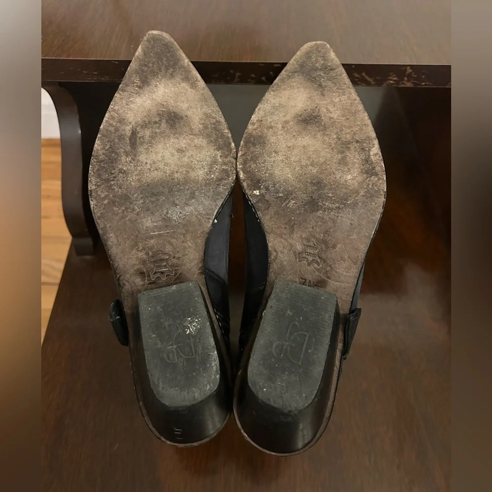 Donald J Pliner Women’s Jody Cowboy Boots Bronze Flames Pointed Toe Size 7 - Picture 8 of 9